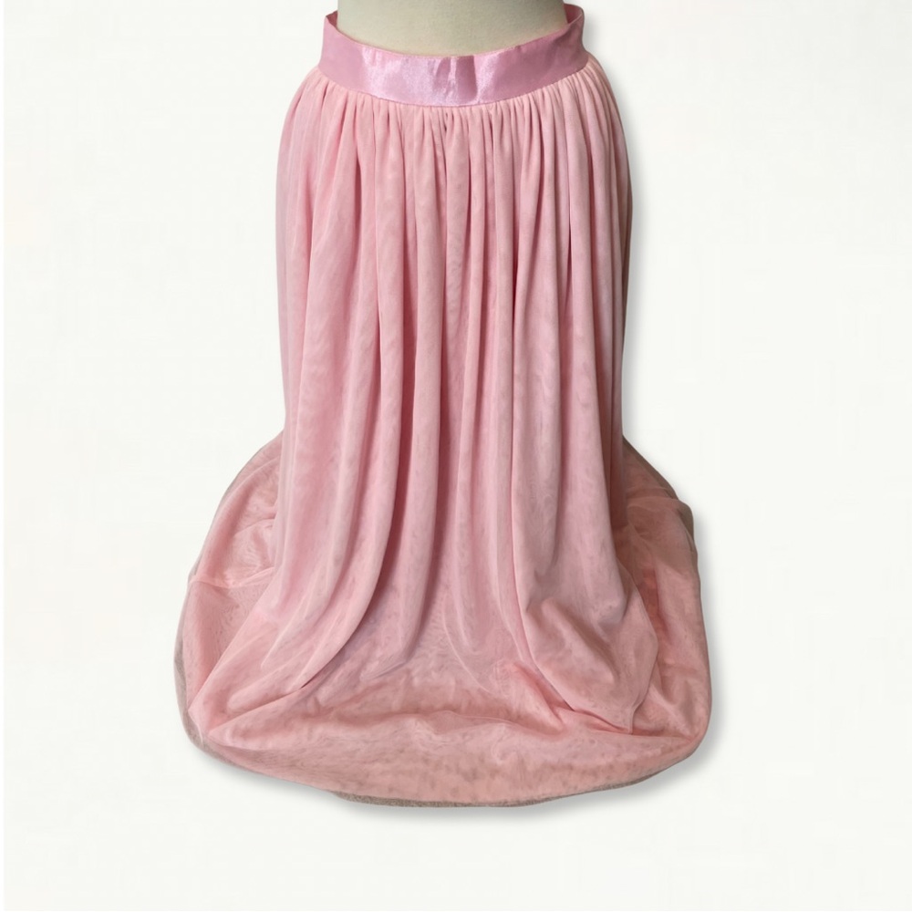 Ballet Pink Handmade Bridesmaid Tulle Skirt Floor Length Blush Wedding Skirt - Picture 4 of 16